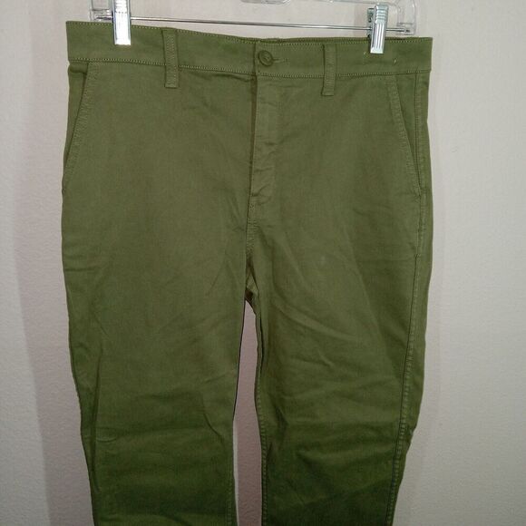 J.Crew Vintage Slim Straight Stretch Chino Green Pant Item AB648 Size 28 - Picture 2 of 10